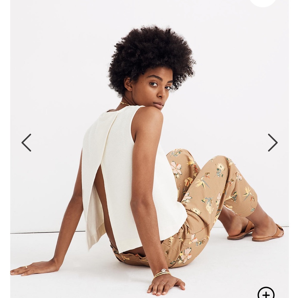 Madewell Texture & Thread Split back top